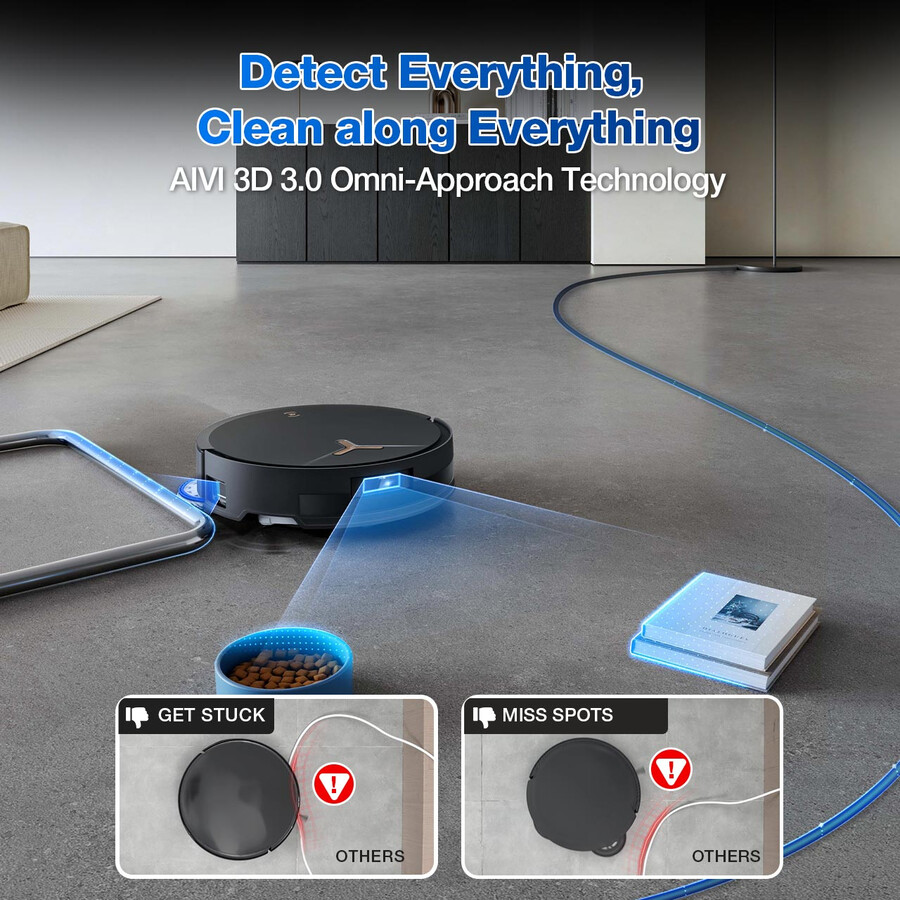 aspirateur et laveur robot deebot t50 max pro omni pour poils danimaux tapis puissant ia