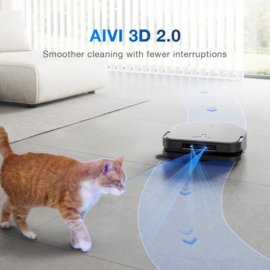 aspirateur et laveur robot deebot x5 pro omni avec ia aspiration puissante tapis anti-emmêlement