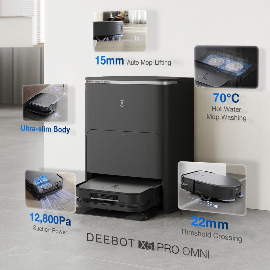 aspirateur et laveur robot deebot x5 pro omni accessoires