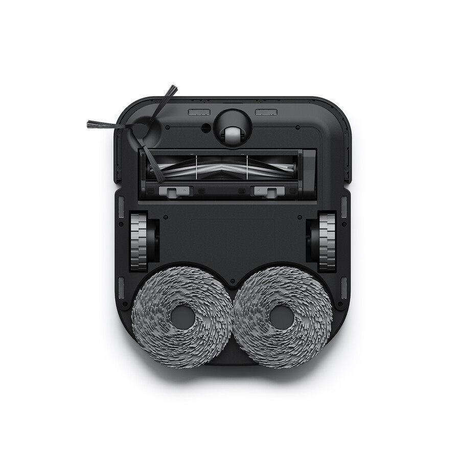aspirateur robot carré deebot x2 omni noir avec fonction lavage lidar vidage automatique compatible avec les animaux domestiques