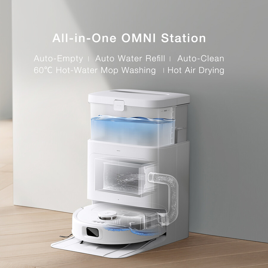 deebot n30 pro omni blanc robot aspirateur et lave-serpillère auto-videur edge forte aspiration appli