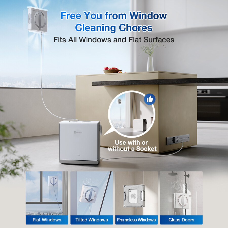 robot nettoyeur de vitres winbot w2 pro omni station portable pulvérisation automatique silencieux
